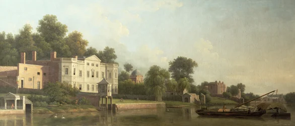 Vue de la villa du Pape sur la Tamise à Twickenham